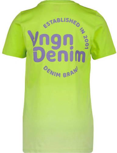 VINGINO T-shirt met backprint groen Jongens Katoen Ronde hals Backprint 104 - Foto 2
