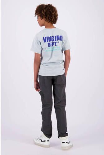 VINGINO T-shirt met backprint lichtblauw Jongens Katoen Ronde hals Backprint 128