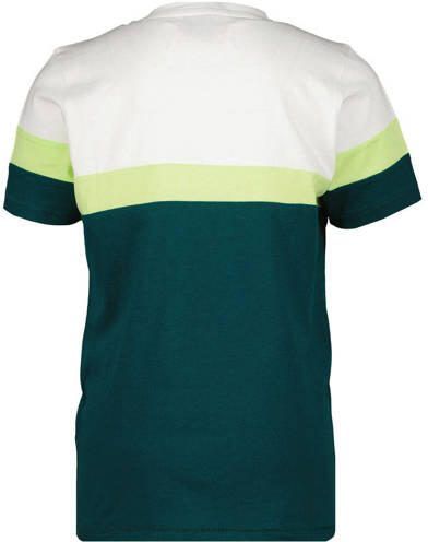 VINGINO T-shirt met logo donkergroen lichtgroen wit Jongens Katoen Ronde hals 128 - Foto 2