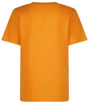VINGINO T-shirt met logo oranje Jongens Katoen Ronde hals Logo 128