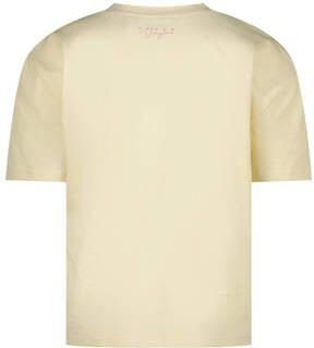 VINGINO T-shirt met printopdruk offwhite Ecru Meisjes Katoen Ronde hals 128