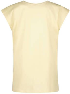 VINGINO T-shirt met tekst lichtgeel paars Meisjes Katoen Ronde hals Tekst 140