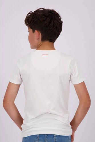 VINGINO T-shirt wit Jongens Stretchkatoen V-hals Effen 158 164 - Foto 2