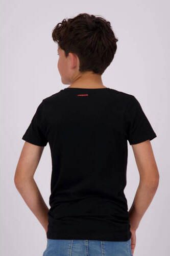 VINGINO T-shirt zwart Jongens Stretchkatoen V-hals Effen 110 116 - Foto 2