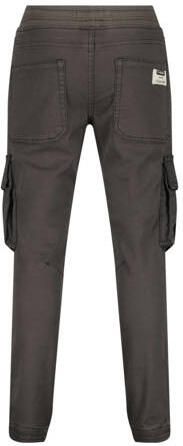 VINGINO tapered fit cargobroek Colivier donkergrijs Jongens Katoen Effen 140