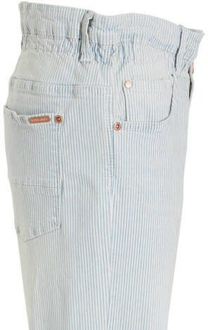 VINGINO tapered fit jeans Claudia striped denim Blauw Effen 158 - Foto 3
