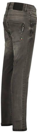 VINGINO tapered fit jeans Giovanni dark grey vintage Grijs Jongens Stretchdenim 128
