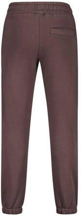 VINGINO tapered fit joggingbroek Basic met printopdruk aubergine Paars Jongens Sweat 140