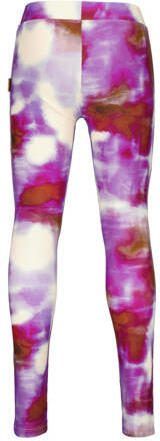 VINGINO tie-dye legging Shandy paars donkerrood wit Meisjes Polyamide Tie-dye 116 - Foto 2