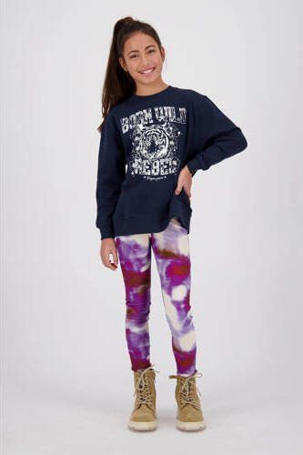 VINGINO tie-dye legging Shandy paars donkerrood wit Meisjes Polyamide Tie-dye 116 - Foto 3
