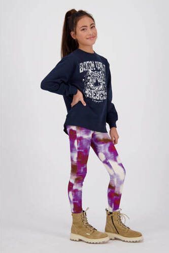 VINGINO tie-dye legging Shandy paars donkerrood wit Meisjes Polyamide Tie-dye 116 - Foto 4