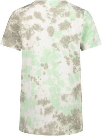 VINGINO tie-dye T-shirt groen grijs wit Jongens Katoen Ronde hals Tie-dye 104 - Foto 2