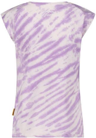 VINGINO tie-dye T-shirt lila wit Paars Meisjes Katoen Ronde hals Tie-dye 104 - Foto 2
