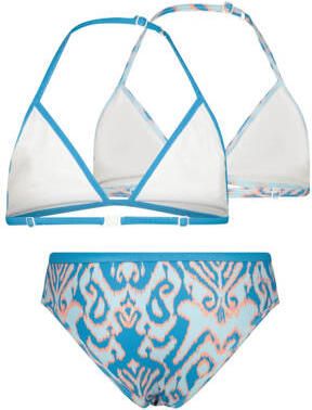 VINGINO triangel bikini Zamantha met 2 topjes blauw Meisjes Polyester All over print 104