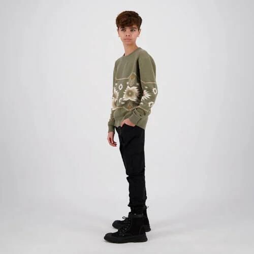 VINGINO trui Mario met all over print groen ecru Jongens Katoen Ronde hals 152 - Foto 4