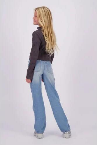VINGINO wide leg jeans Cato Cargo light vintage Blauw Meisjes Denim Effen 170 - Foto 3
