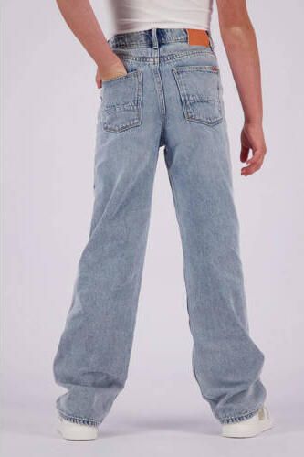 VINGINO wide leg jeans Cato light indigo Blauw Meisjes Katoen Effen 134