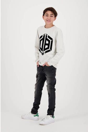 VINGINO x Daley longsleeve Jario met printopdruk grijswit Jongens Stretchkatoen Ronde hals 128 - Foto 4