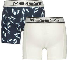 VINGINO x Messi boxershort set van 2 wit donkerblauw Jongens Katoen Meerkleurig 110 116 - Foto 3