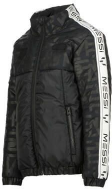 VINGINO x Messi gewatteerde winterjas Tygos met contrastbies zwart wit Jongens Polyester Opstaande kraag 116 - Foto 2