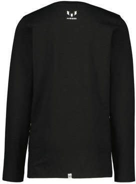 VINGINO x Messi longsleeve Jueno met logo zwart Jongens Stretchkatoen Ronde hals 104 - Foto 2