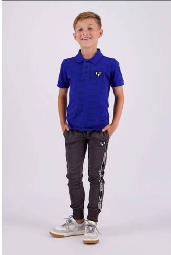 VINGINO x Messi polo Kapod met all over print hardblauw Jongens Stretchkatoen Polokraag 116 - Foto 2