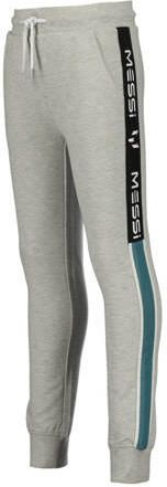 VINGINO x Messi skinny joggingbroek Sarlos met zijstreep grijs melange Jongens Stretchkatoen 116 - Foto 5