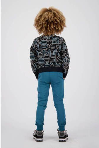 VINGINO x Messi sweater Naguz met all over print zwart blauw beige All over print 104 - Foto 3