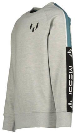 VINGINO x Messi sweater Narlos grijs melange zwart Jongens Stretchkatoen Ronde hals 116 - Foto 2