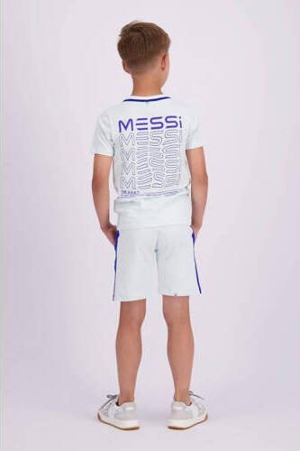 VINGINO x Messi sweatshort Rafo met logo lichtblauw hardblauw Korte broek 152 - Foto 2