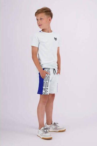VINGINO x Messi sweatshort Rafo met logo lichtblauw hardblauw Korte broek 152 - Foto 3