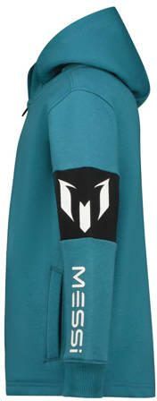 VINGINO x Messi sweatvest Osario met logo zwart groen Logo 140 - Foto 4