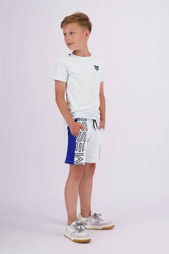 VINGINO x Messi T-shirt Jacko met backprint lichtblauw hardblauw Jongens Stretchkatoen Ronde hals 152 - Foto 4
