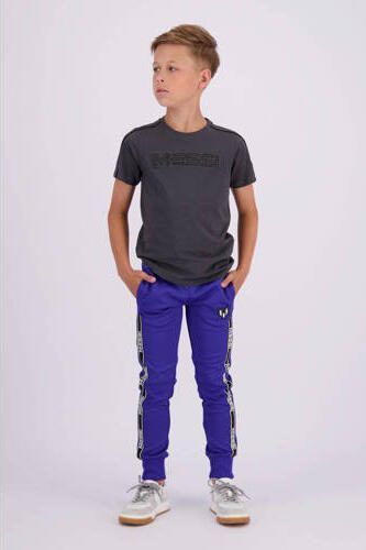 VINGINO x Messi T-shirt Jaxe met logo donkergrijs Jongens Stretchkatoen Ronde hals 152