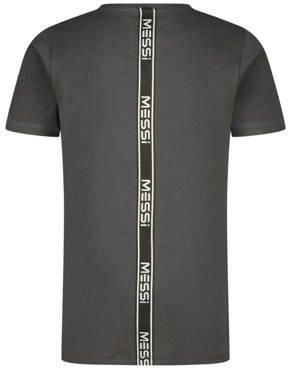 VINGINO x Messi T-shirt Jefos met tekst donkergrijs Jongens Stretchkatoen Ronde hals 128