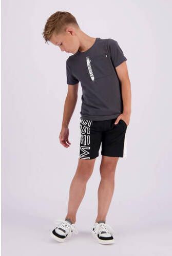 VINGINO x Messi T-shirt Jefos met tekst donkergrijs Jongens Stretchkatoen Ronde hals 128 - Foto 2