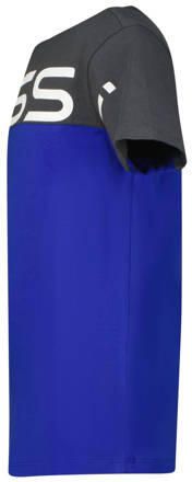 VINGINO x Messi T-shirt Jint met logo hardblauw donkergrijs Jongens Stretchkatoen Ronde hals 116