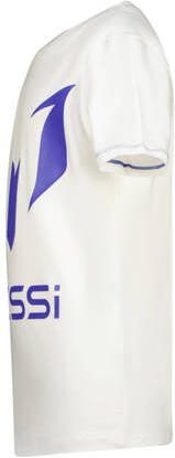 VINGINO x Messi T-shirt met printopdruk wit hardblauw Jongens Stretchkatoen Ronde hals 116 - Foto 3
