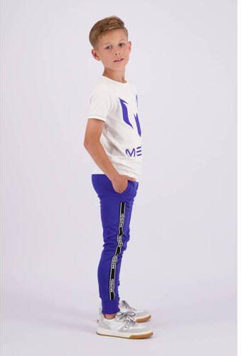 VINGINO x Messi T-shirt met printopdruk wit hardblauw Jongens Stretchkatoen Ronde hals 116 - Foto 2