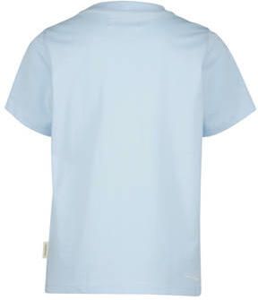 VINGINO x Senna Bellod T-shirt met tekst lichtblauw Meisjes Katoen Rolkraag 104 - Foto 2