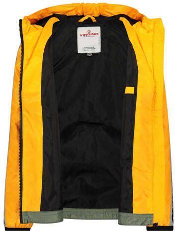 VINGINO zomerjas geel groen wit Zwart Jongens Polyester Capuchon Meerkleurig 104 - Foto 3