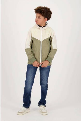 VINGINO zomerjas Tiuru beige armygroen Jongens Nylon Capuchon Meerkleurig 10