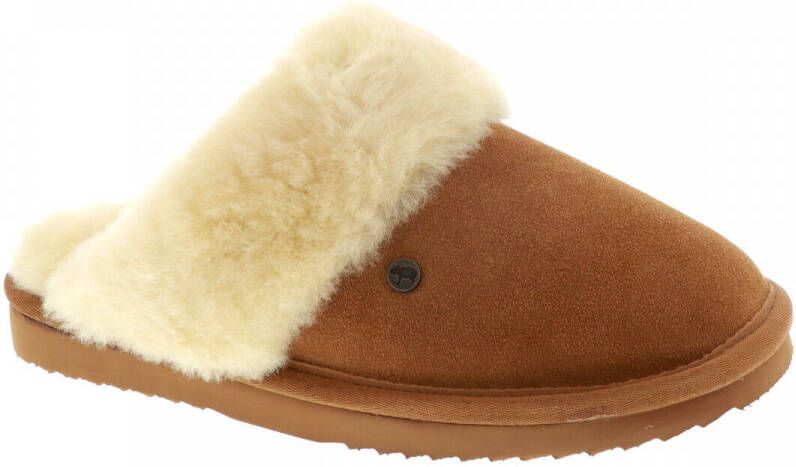 Warmbat Wolkachtige Suède Slipper Brown Dames - Foto 2