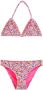 WE Fashion triangel bikini met ruches roze Meisjes Gerecycled polyamide 122 128 - Thumbnail 1