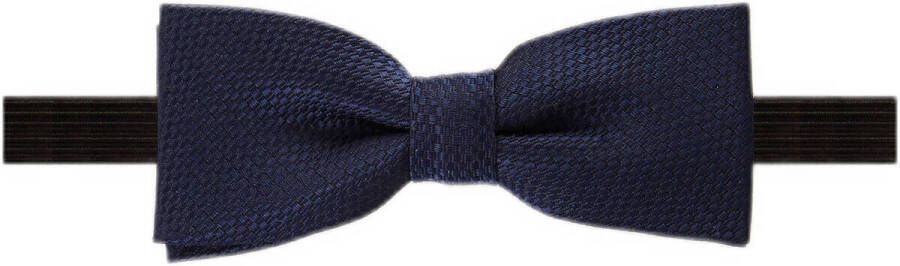 WE Fashion vlinderstrik met textuur donkerblauw Vlinderdas Jongens Polyester - Foto 3
