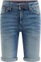 WE Fashion Blue Ridge slim fit jeans bermuda mid blue Denim short Blauw Jongens Jog denim 104 - Thumbnail 2