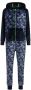 WE Fashion onesie met all over print donkerblauw Jongens Polyester Capuchon 110 116 - Thumbnail 2