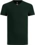 WE Fashion basic T-shirt donkergroen Jongens Stretchkatoen V-hals Effen 110 116 - Thumbnail 2