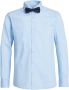 WE Fashion overhemd + vlinderstrikje lichtblauw Jongens Stretchkatoen Klassieke kraag 110 116 - Thumbnail 2