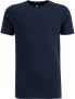 WE Fashion basic T-shirt donkerblauw Jongens Stretchkatoen Ronde hals Effen 134 140 - Thumbnail 2
